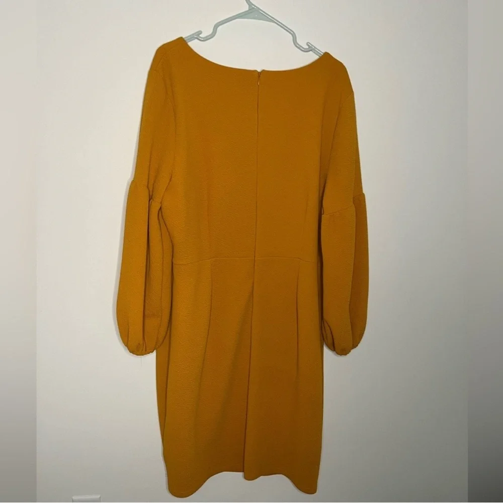 Eloquii - Mustard Long sleeve Dress - Size 24 - Picture 5 of 8